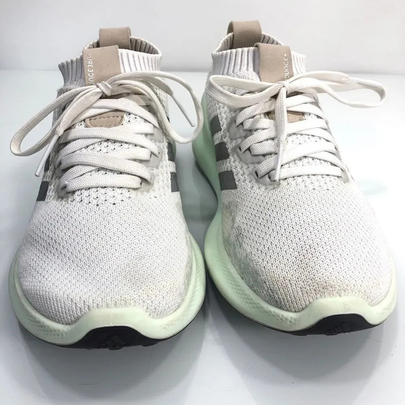 Adidas PureBounce‎ Cloud White Mint Athletic Running Shoes Size 7 - Picture 4 of 13